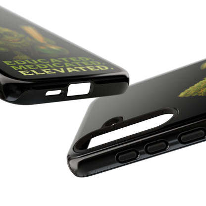 Phone Case — "Educated. Medicated. Elevated." Cute Bud Scientist Design