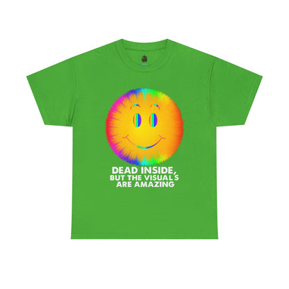 Dead Inside, But the Visuals Are Amazing – Trippy Smiley Face T-Shirt
