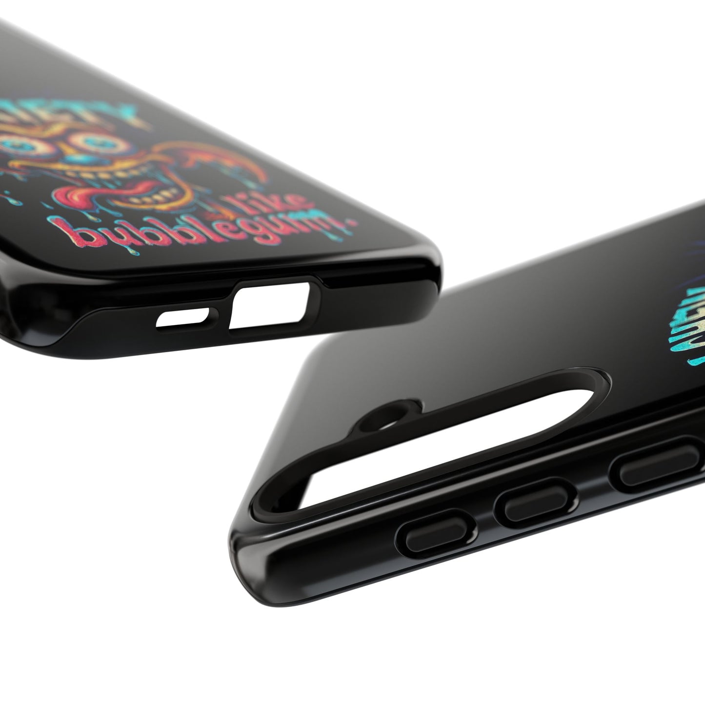 Phone Case — "I Chew Anxiety Like Bubblegum" Retro Monster Design