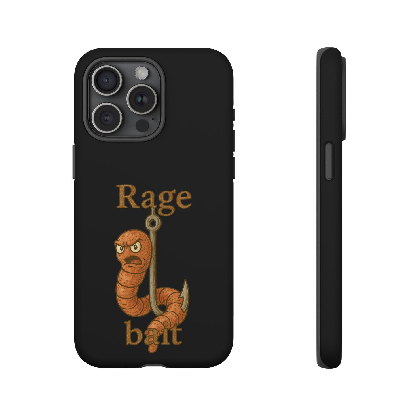 Phone Case — "Rage Bait" Angry Worm Fishing Design