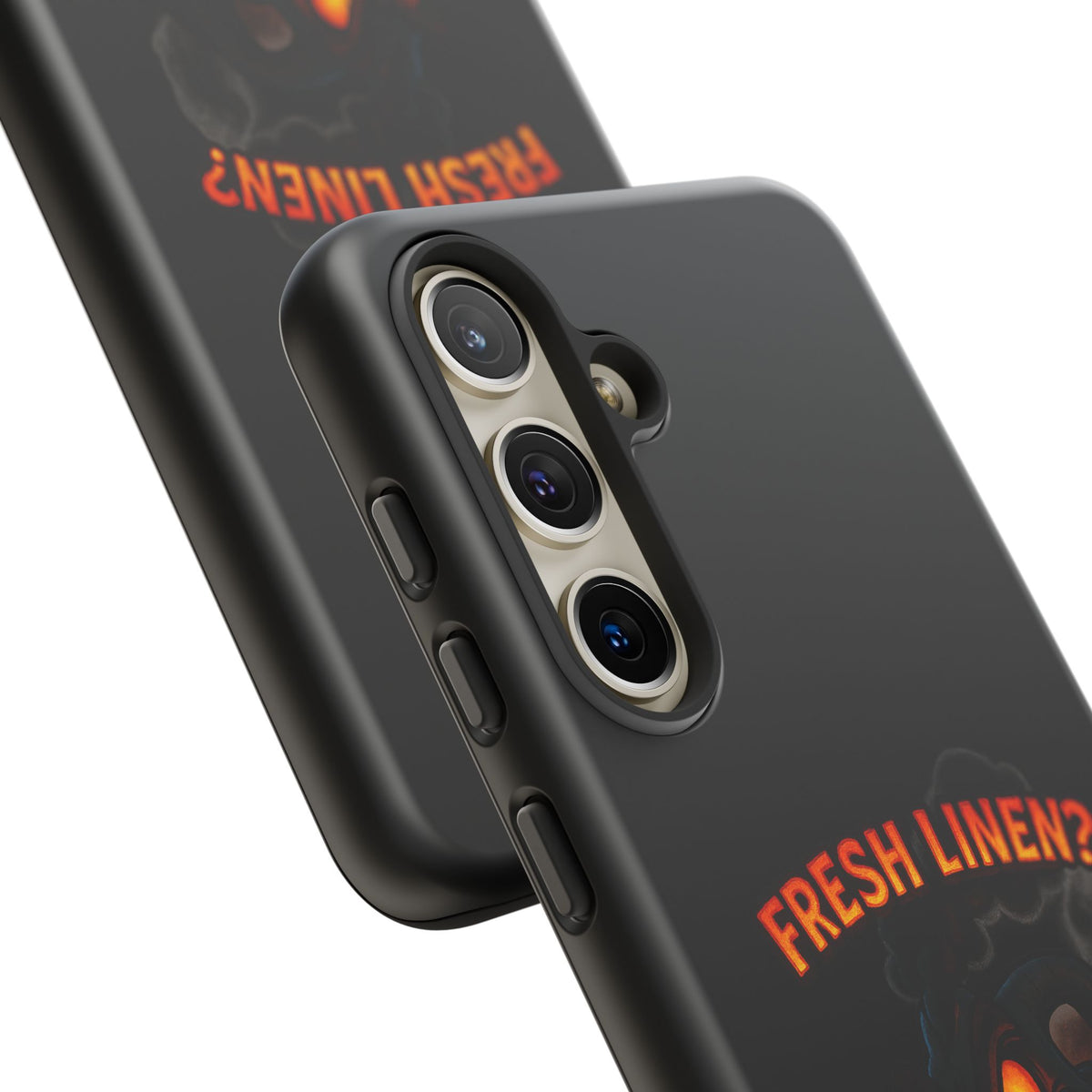 Phone Case — 'Fresh Linen? I Smell Fear.' Spooky Pumpkin Horror Protective Case