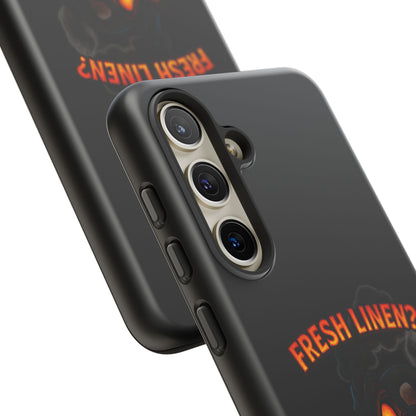 Phone Case — 'Fresh Linen? I Smell Fear.' Spooky Pumpkin Horror Protective Case