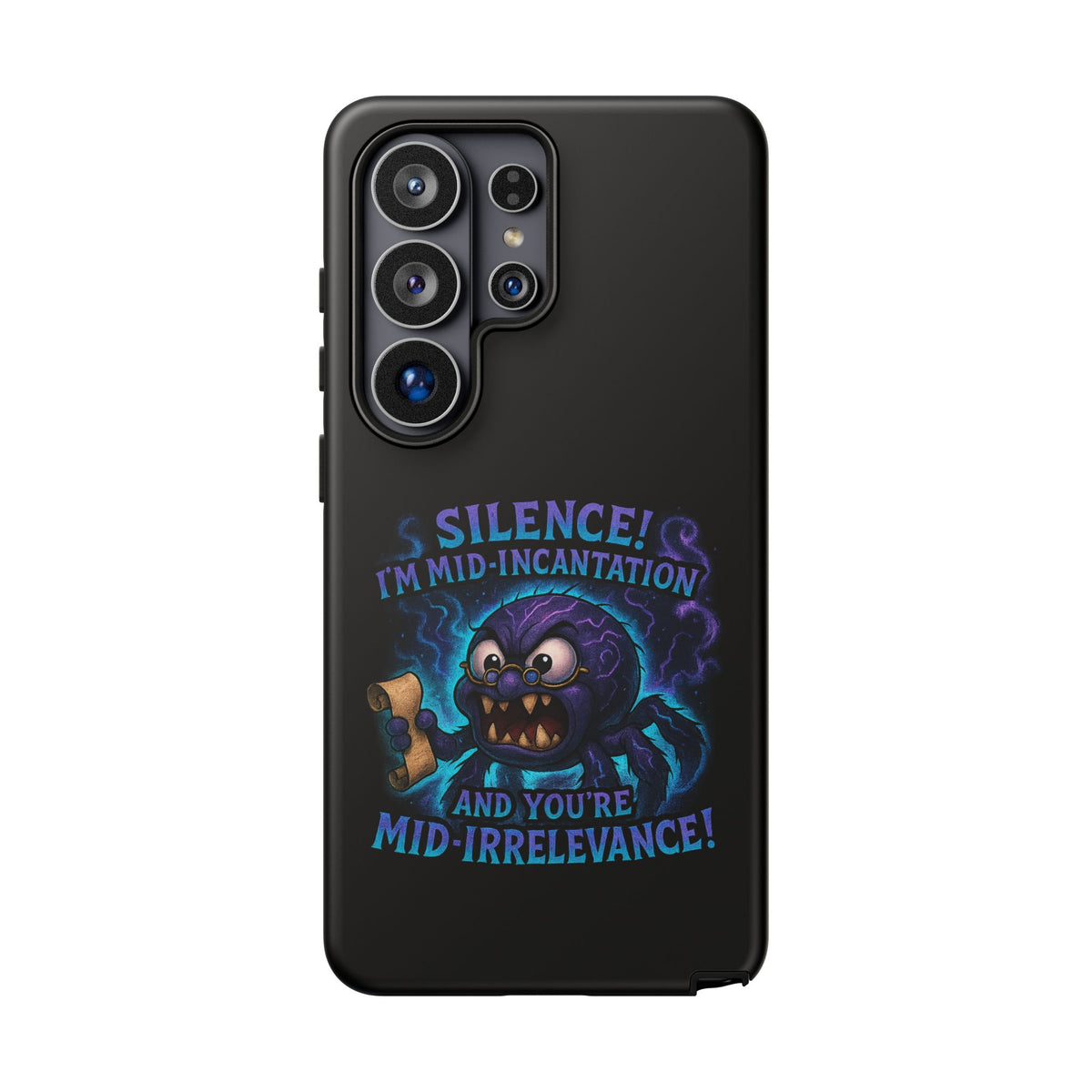 Phone Case — "Silence! I'm Mid-Incantation" Cute Angry Spider Magic Design