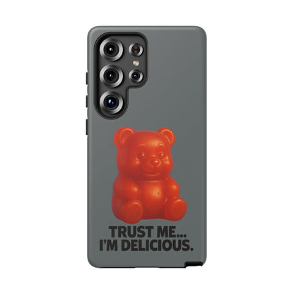 Phone Case — Red Gummy Bear 'Trust Me... I'm Delicious' Protective Case