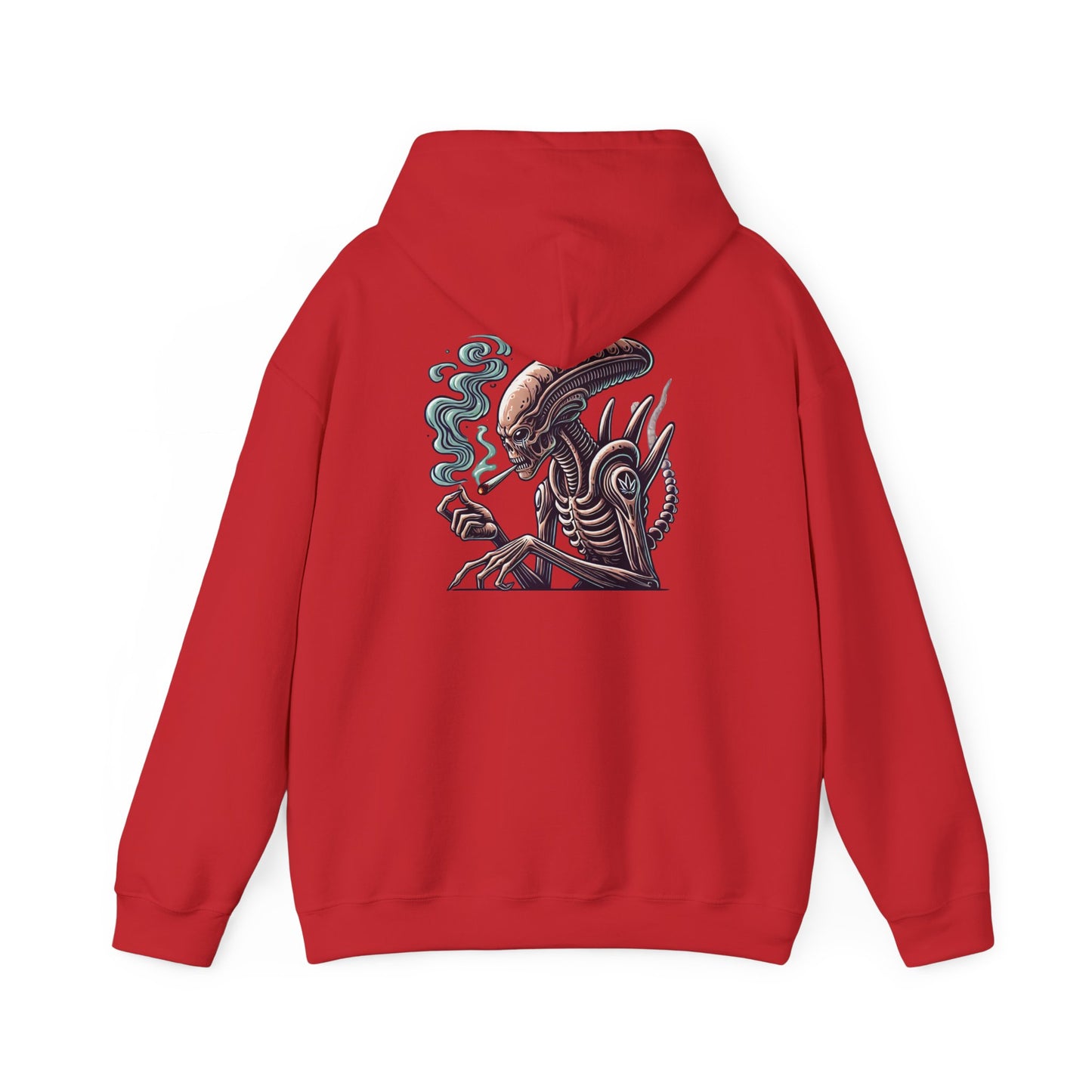 Alien Smoking Graphic Hoodie — Sci‑Fi Xenomorph Streetwear Pullover