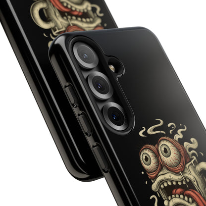 Tough Cases: Retro Hot Coffee Monster Phone Case — Funny 'If Your Mug...' Quote