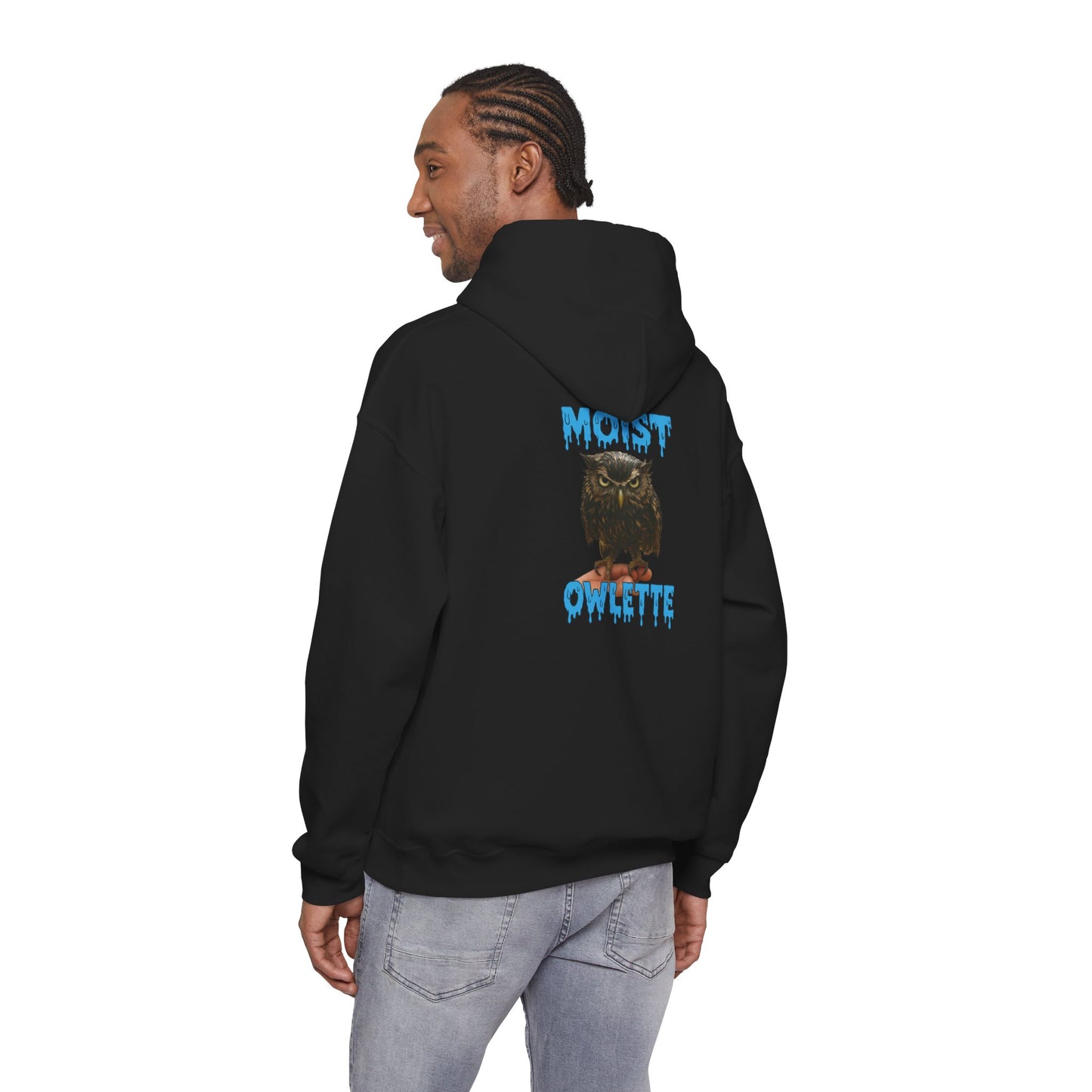 Owl Graphic Hoodie – “Must Owelette” Retro Drip Design