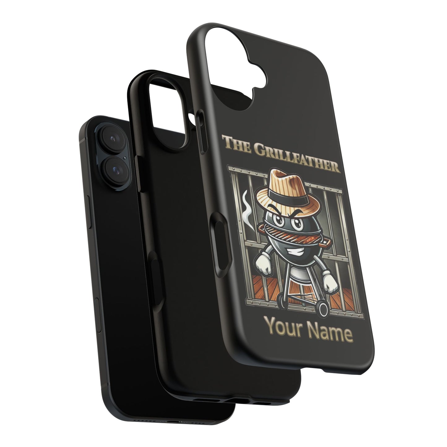 Grillfather Personalized Phone Case — Funny BBQ Smoker Design