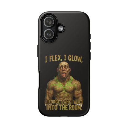 Phone Case — I Flex, I Glow Funny Muscular Guy Phone Cover