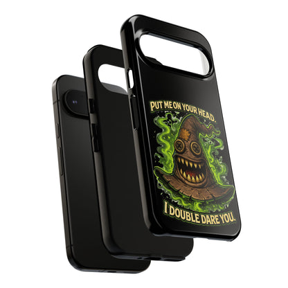 Phone Case — “Put Me On Your Head, I Double Dare You” Scary Witch Hat Design