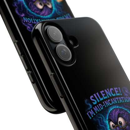 Phone Case — "Silence! I'm Mid-Incantation" Cute Angry Spider Magic Design