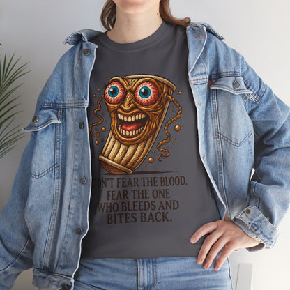Tampon Warrior – “Bleeds and Bites Back” Feminist Horror T-Shirt