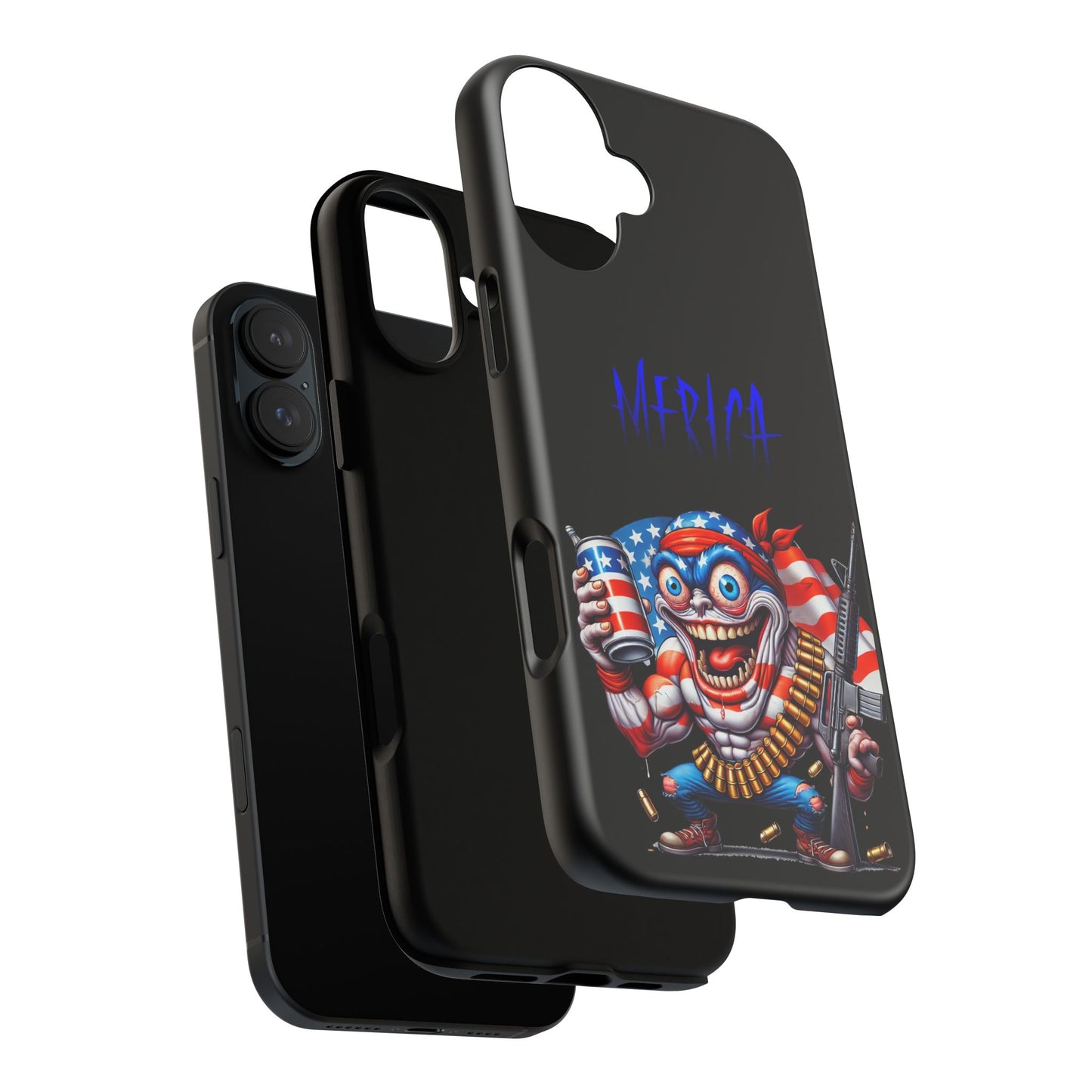 Phone Case — Patriotic 'Merica Clown with Flag, Beer & Rifle