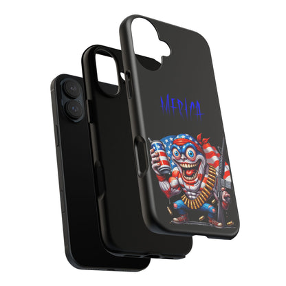 Phone Case — Patriotic 'Merica Clown with Flag, Beer & Rifle