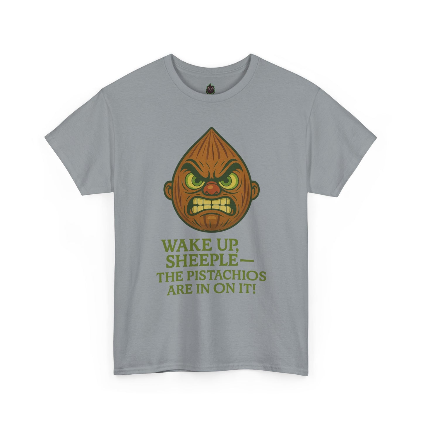 Almond Conspiracy – “The Pistachios Are In On It!” Tinfoil Nut Tee