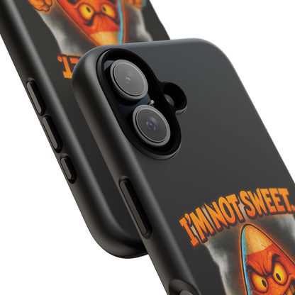 Phone Case — "I'm Not Sweet, I'm Spite in Stripes" Candy Monster Design