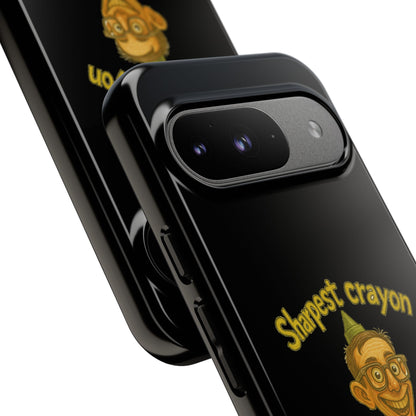 Phone Case — "Sharpest Crayon in the Tool Shed" Retro Teacher/Geek Protective Cover