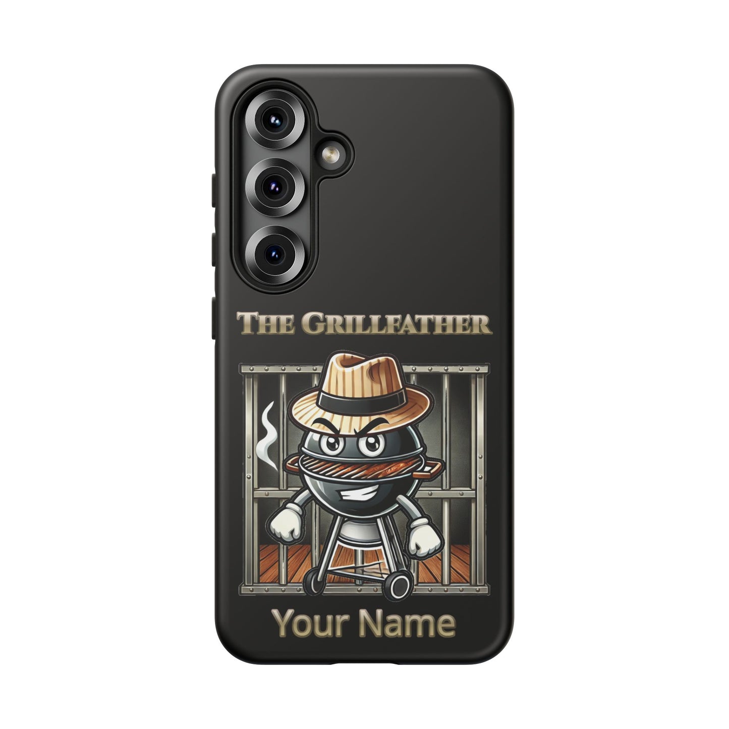 Grillfather Personalized Phone Case — Funny BBQ Smoker Design