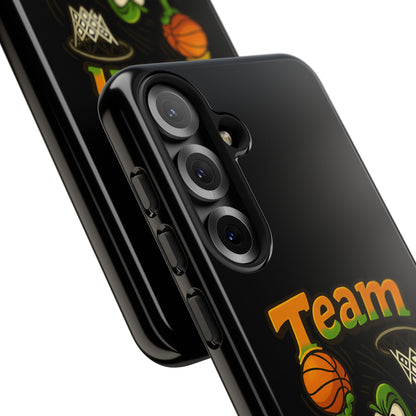 Team Player Basketball Phone Case — Cute Cartoon Pickle Dunk Phone Cover