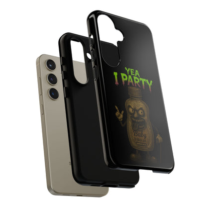 Phone Case — 'Yea I Party' Creepy Baby Bottle Graphic