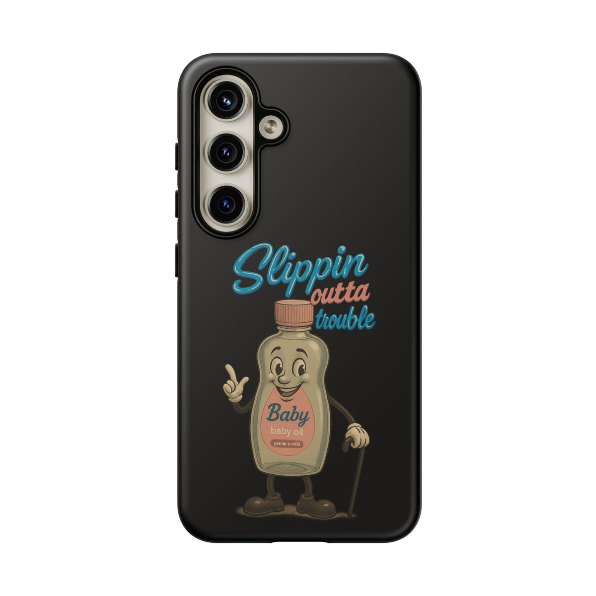 Phone Case — Retro 'Slippin Outta Trouble' Baby Bottle Design