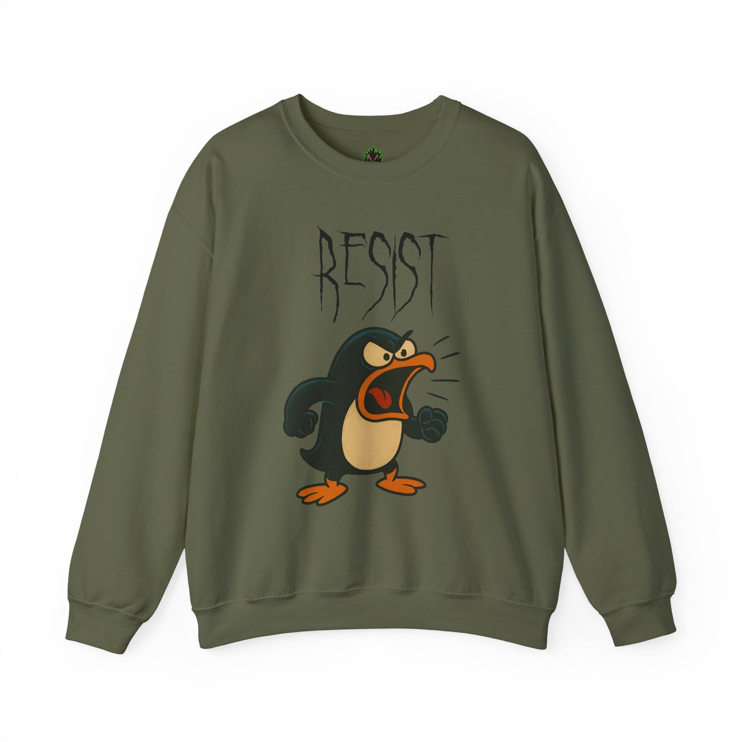 Resist – Angry Penguin Crewneck Sweatshirt
