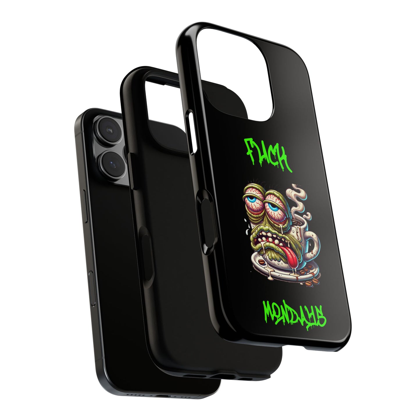Phone Case — "F*** Monday" Grotesque Coffee Monster Shock Art