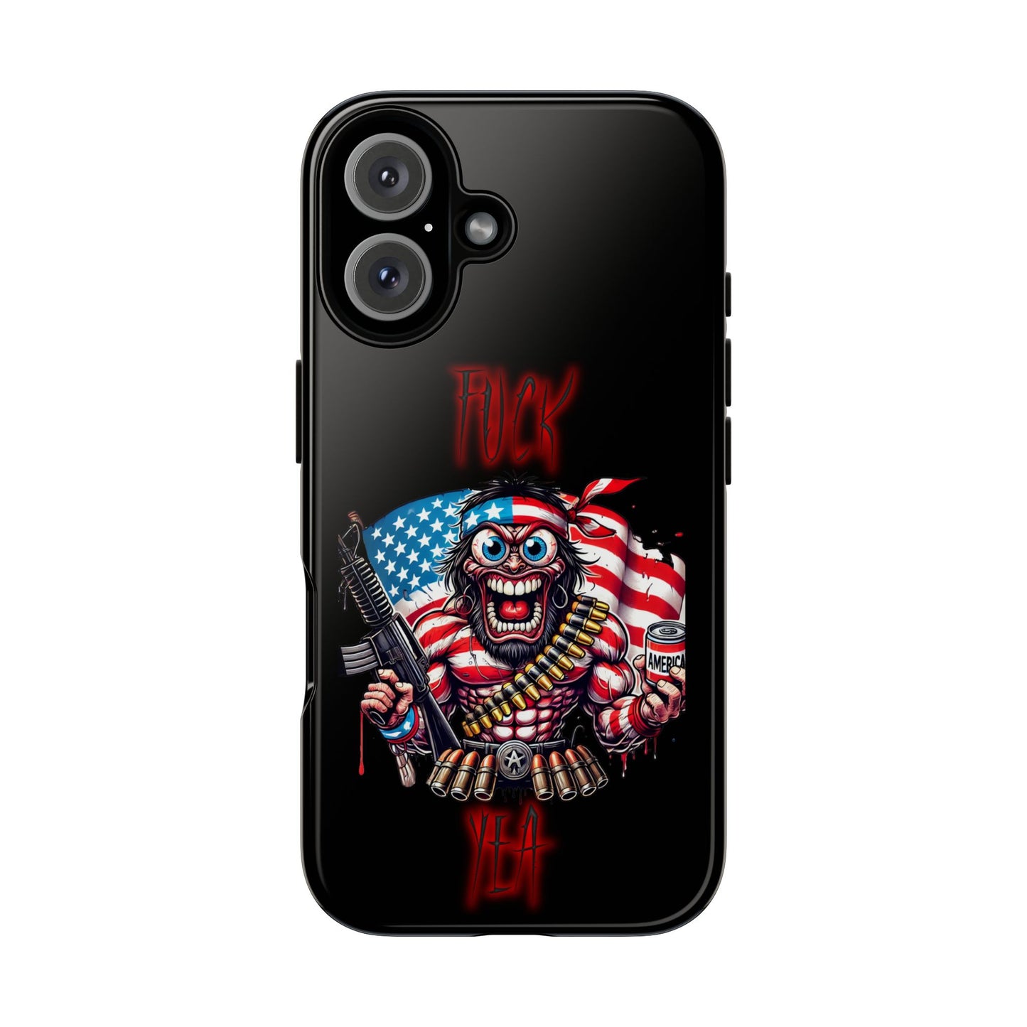 Phone Case — American Flag Skull Soldier Design (Tough Cases)