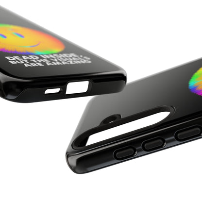 Phone Case — 'Dead Inside, But the Visuals Are Amazing' Rainbow Smiley
