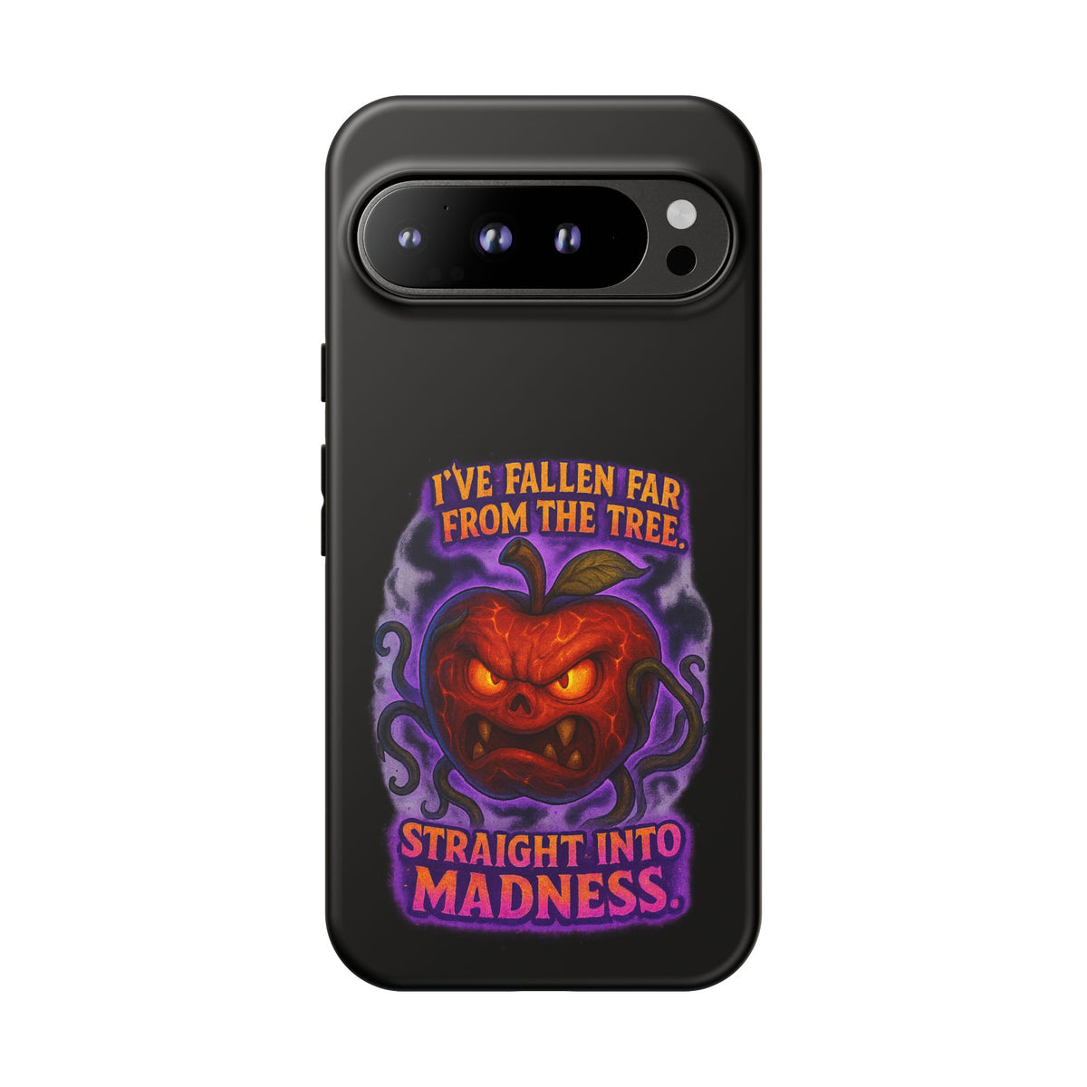 Phone Case — 'I've Fallen Far From the Tree, Straight Into Madness' Pumpkin Horror Design