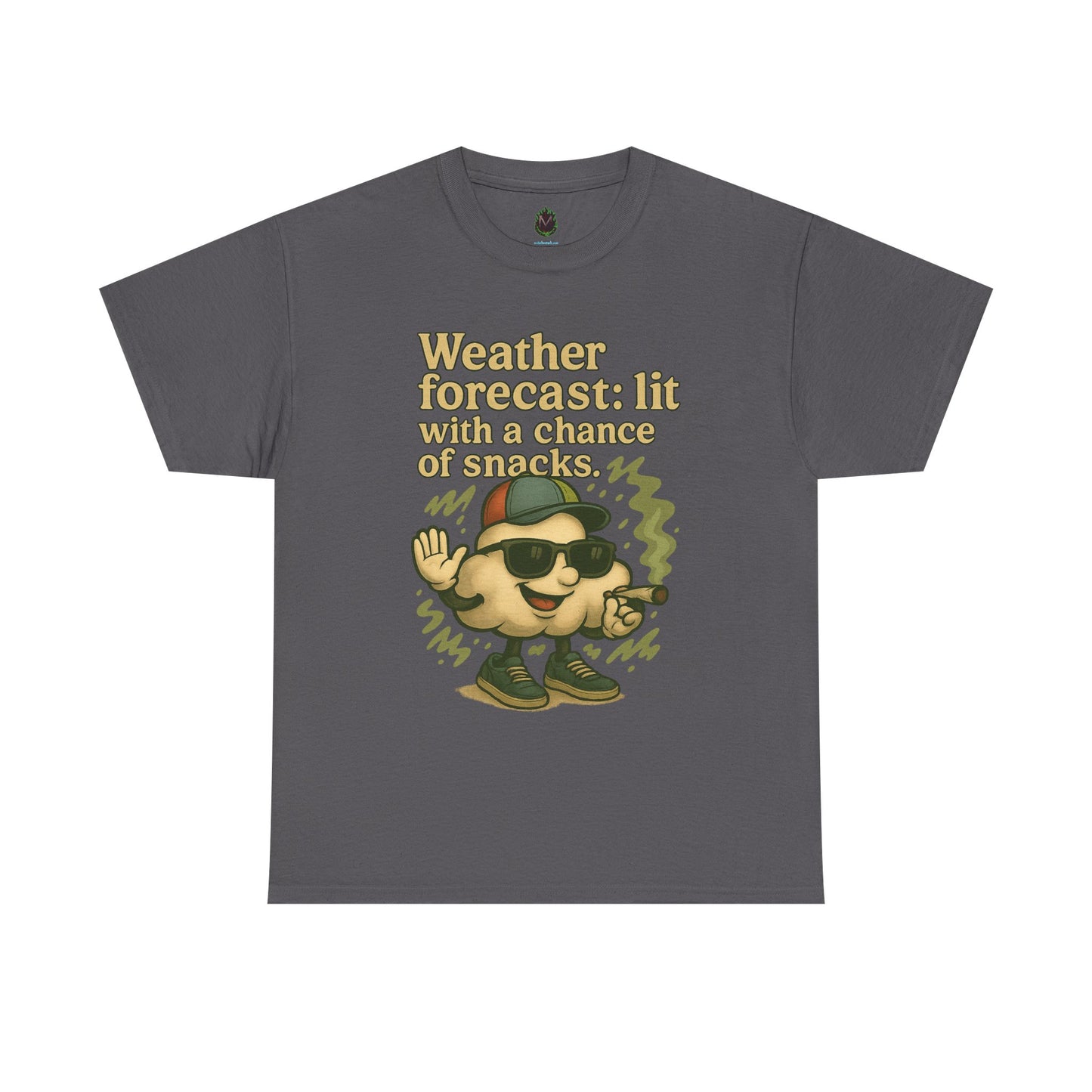 Weather Forecast: Lit With a Chance of Snacks – Chill Cloud T-Shirt