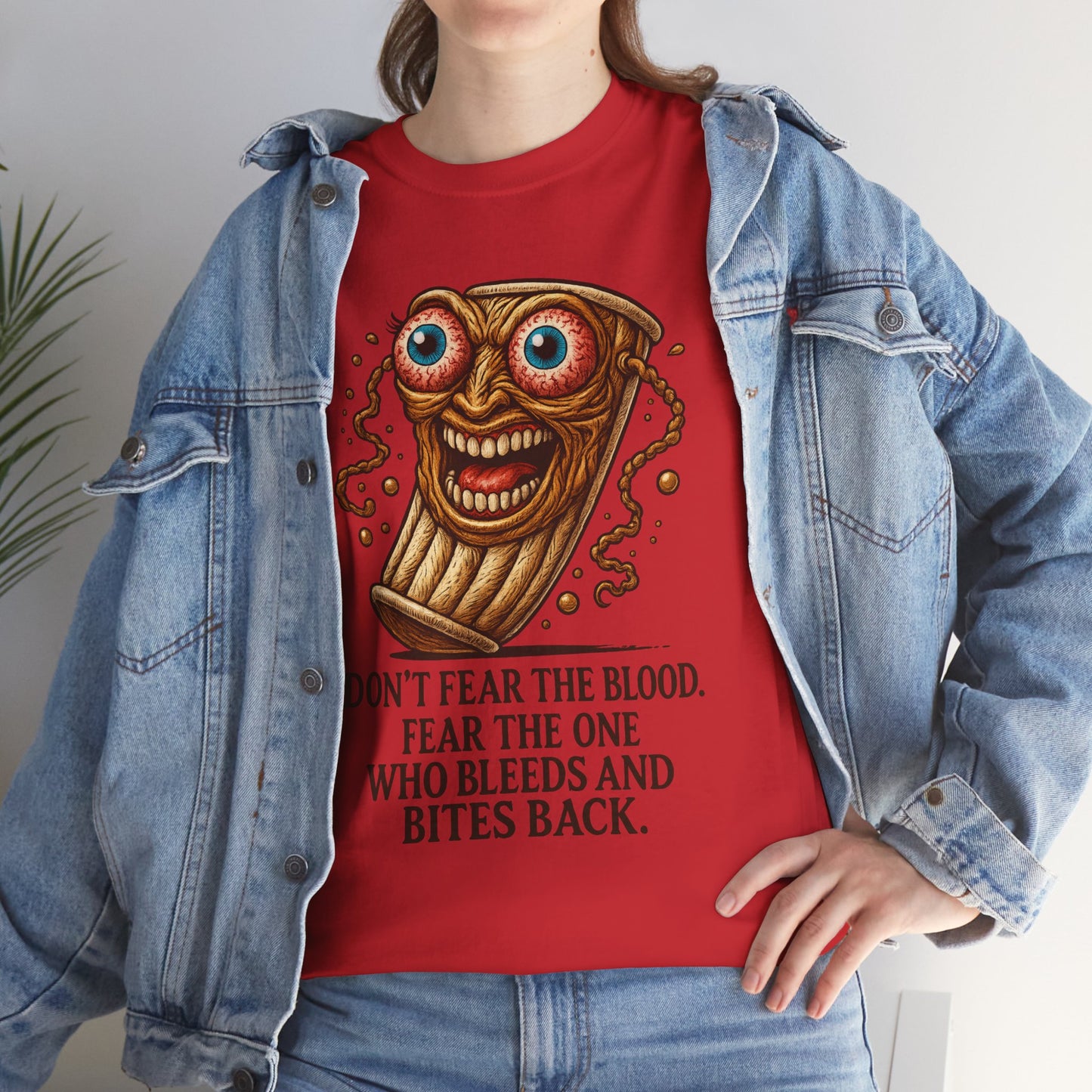 Tampon Warrior – “Bleeds and Bites Back” Feminist Horror T-Shirt