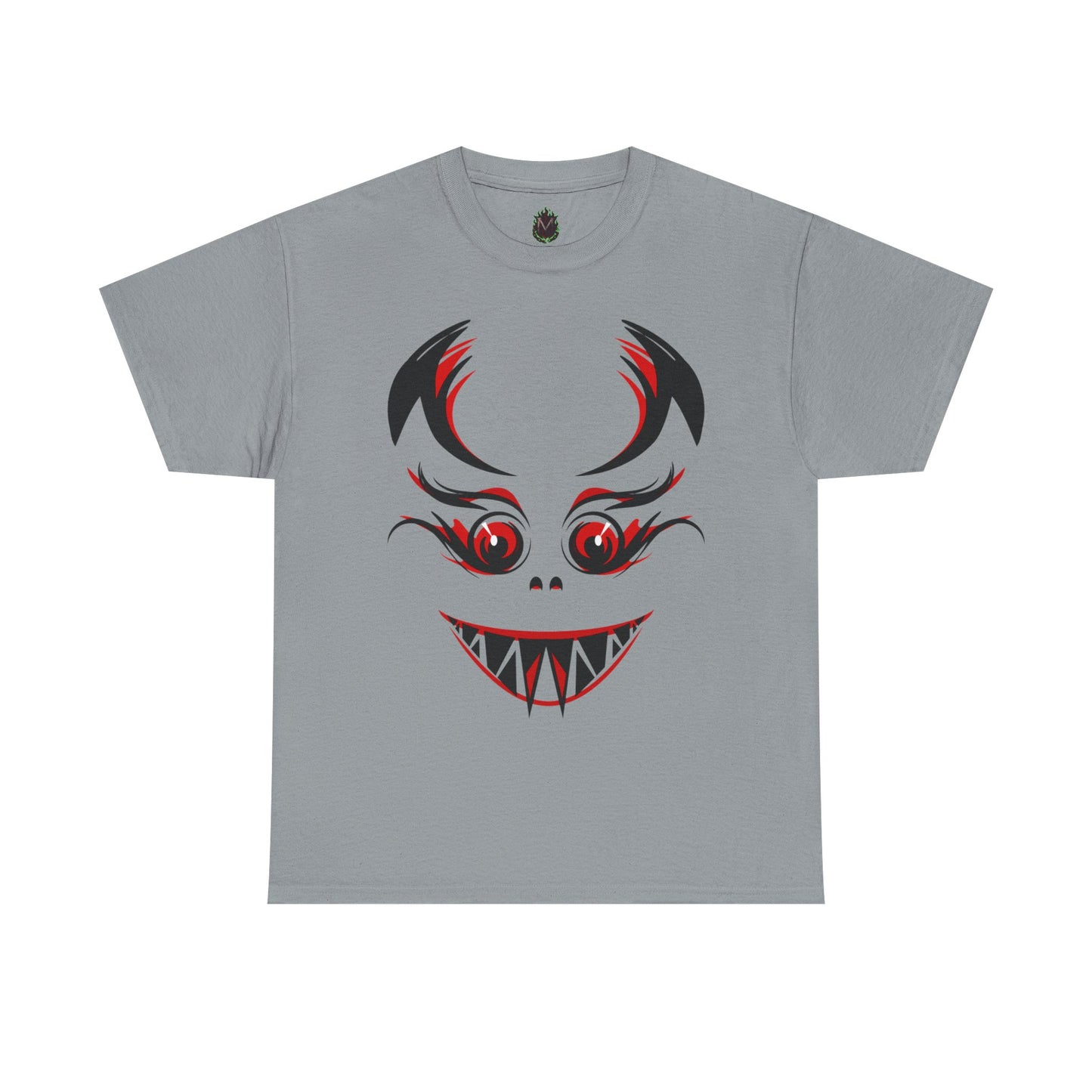 Creepy Grinning Demon Face T-Shirt | Halloween Horror Tee