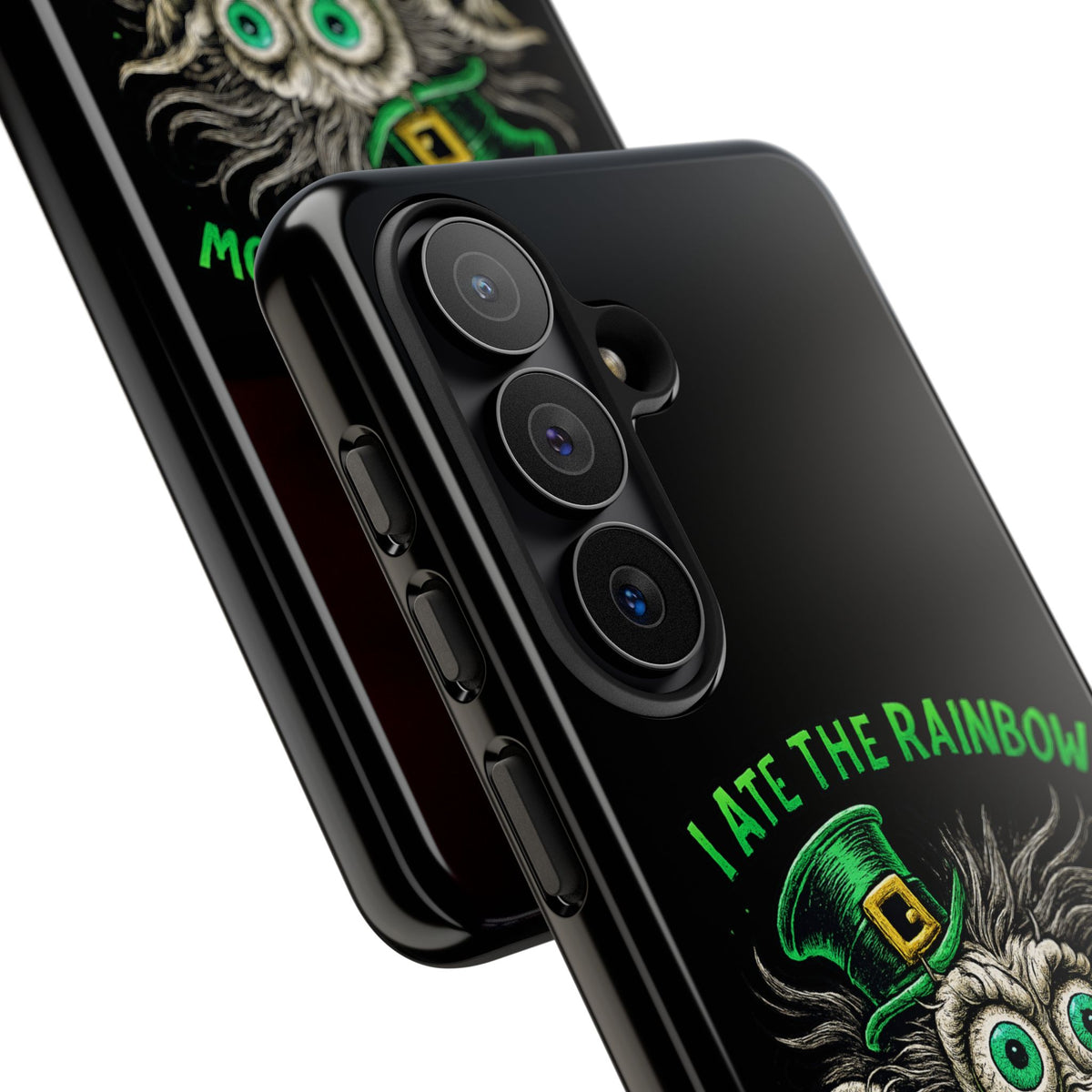 St. Patrick's Horror Phone Case — "I Ate the Rainbow, The Gold Screamed" Lucky Goblin Design
