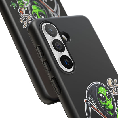 Reaper Alien Phone Case – Cute Grim Reaper Smoking Weed iPhone Case