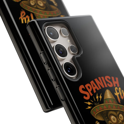 Spanish Fly Tough Phone Case — Retro Skull Sombrero Design
