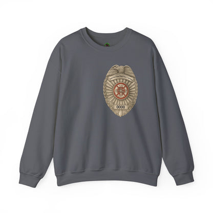 Flames Test Metal Courage Defines the Firefighter Crewneck Sweatshirt