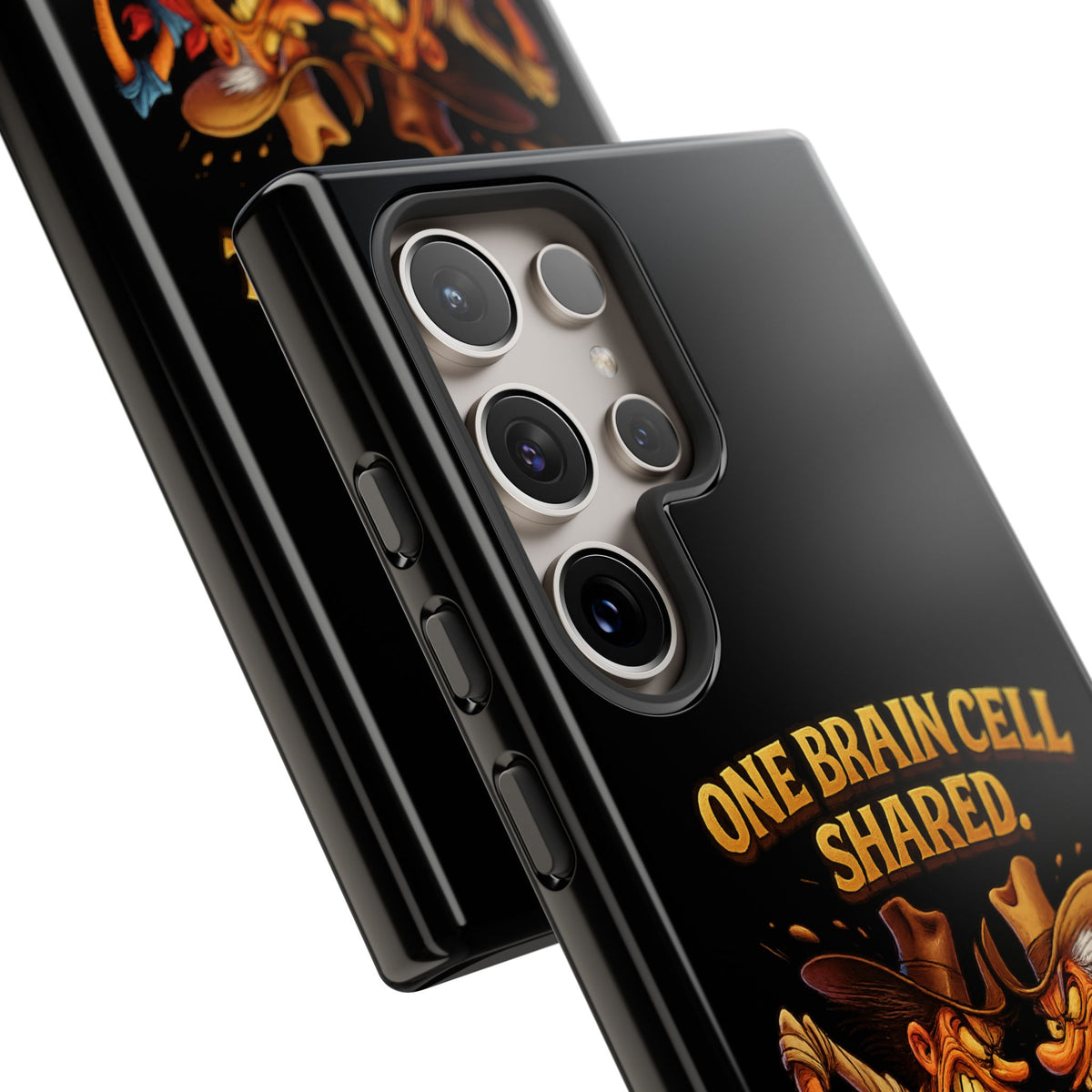 Phone Case — 'One Braincell Shared, Constantly Fighting for Custody' Funny Rivalry Cartoon