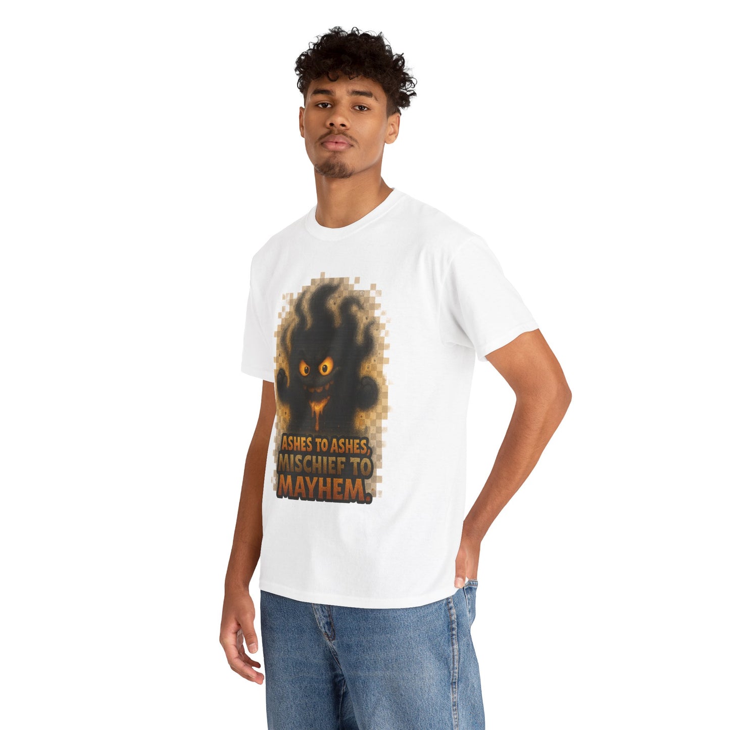 Ashes to Ashes Mischief to Mayhem T-Shirt | Halloween spooky design