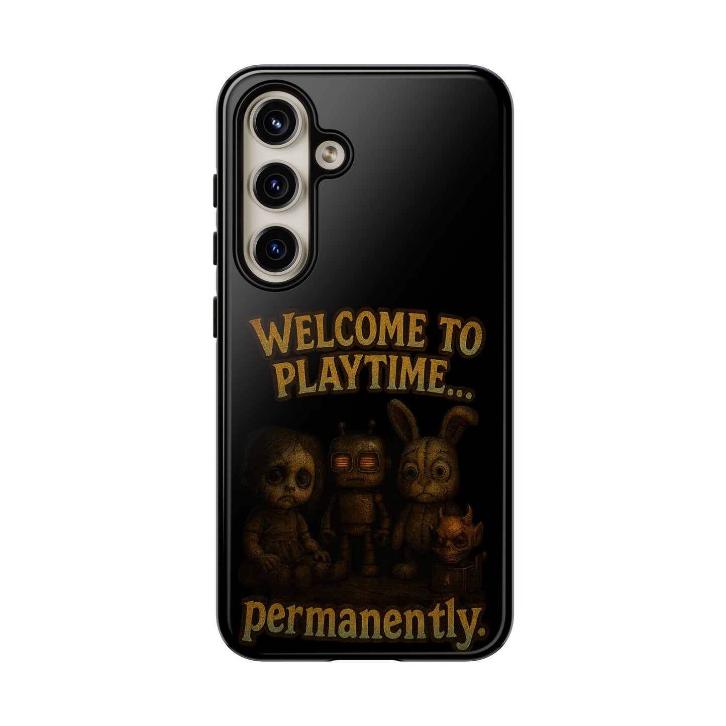 Phone Case — "Welcome to Playtime... Permanently." Horror Game Character Protective Case
