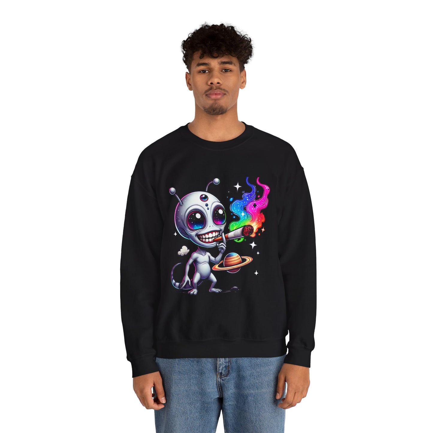 Stoned Alien Galaxy Crewneck Sweatshirt
