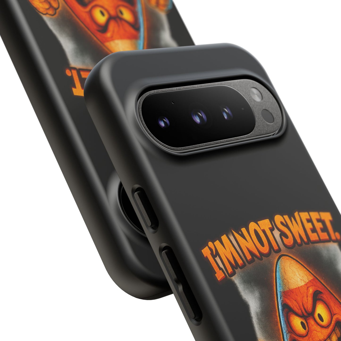 Phone Case — "I'm Not Sweet, I'm Spite in Stripes" Candy Monster Design