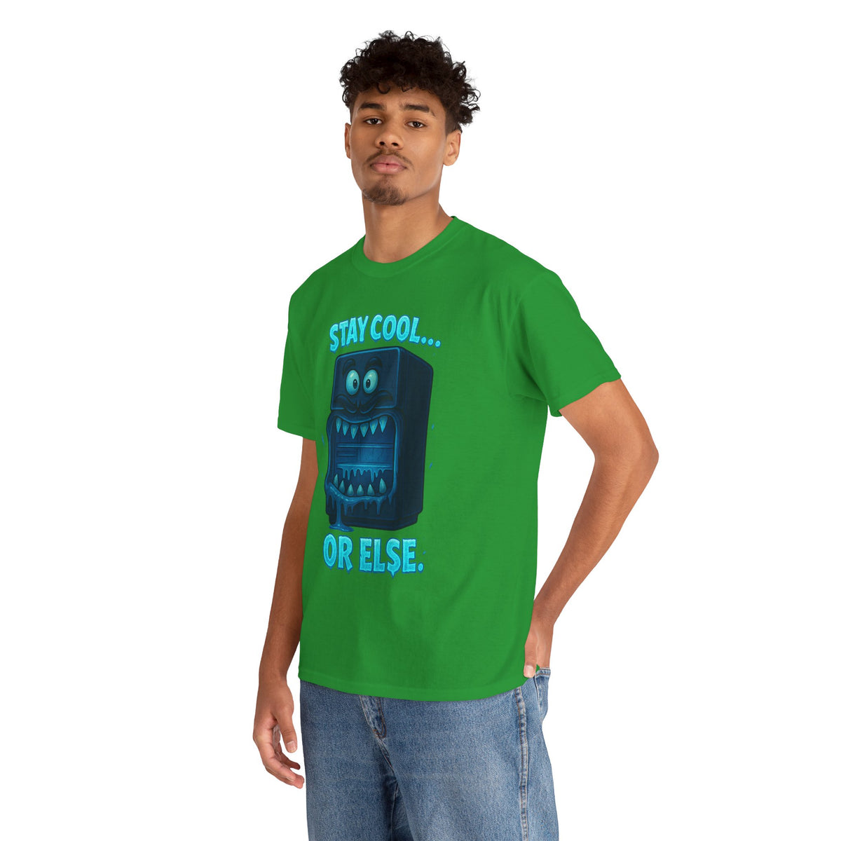 Stay Cool Refrigerator Monster T-Shirt | Funny Retro Cartoon Tee