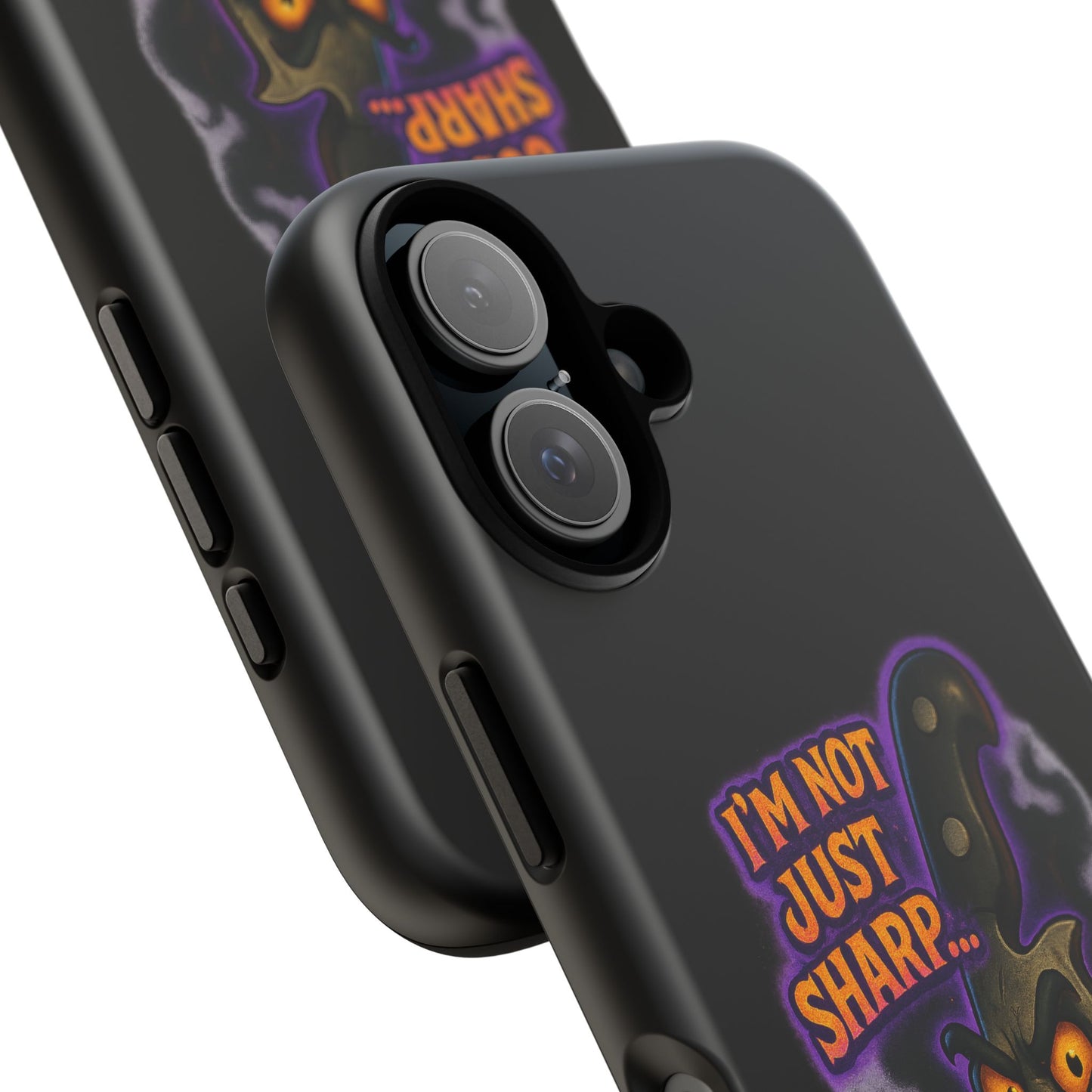 Knife Graphic Phone Case — "I'm Not Just Sharp... I'm Psycho-Sharp" Horror Phone Cover