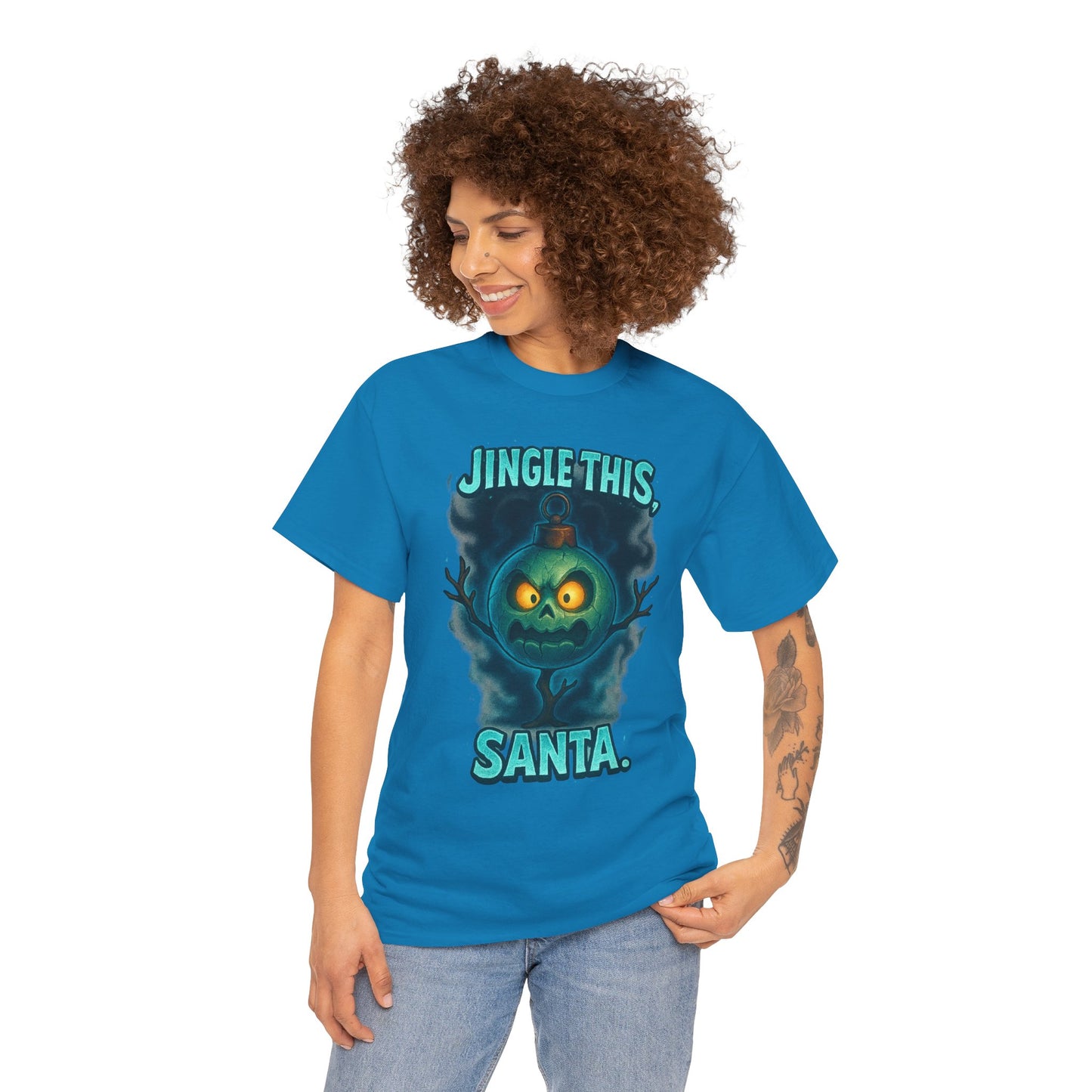 Jingle This Santa T-Shirt | Spooky Christmas Skull Design