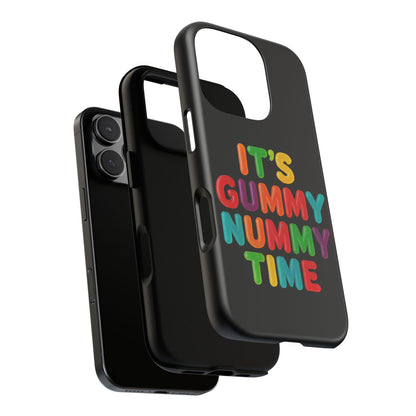Phone Case — "It's Gummy Nummy Time" Colorful Candy Lettering Protective Case