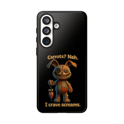 Phone Case — Creepy Bunny "Carrots? Nah. I crave screams." Horror iPhone Case