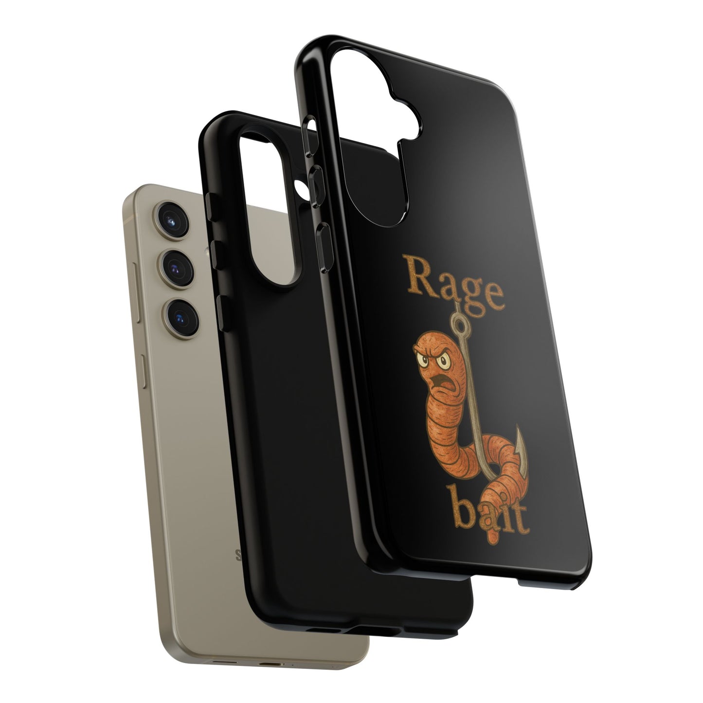 Phone Case — "Rage Bait" Angry Worm Fishing Design