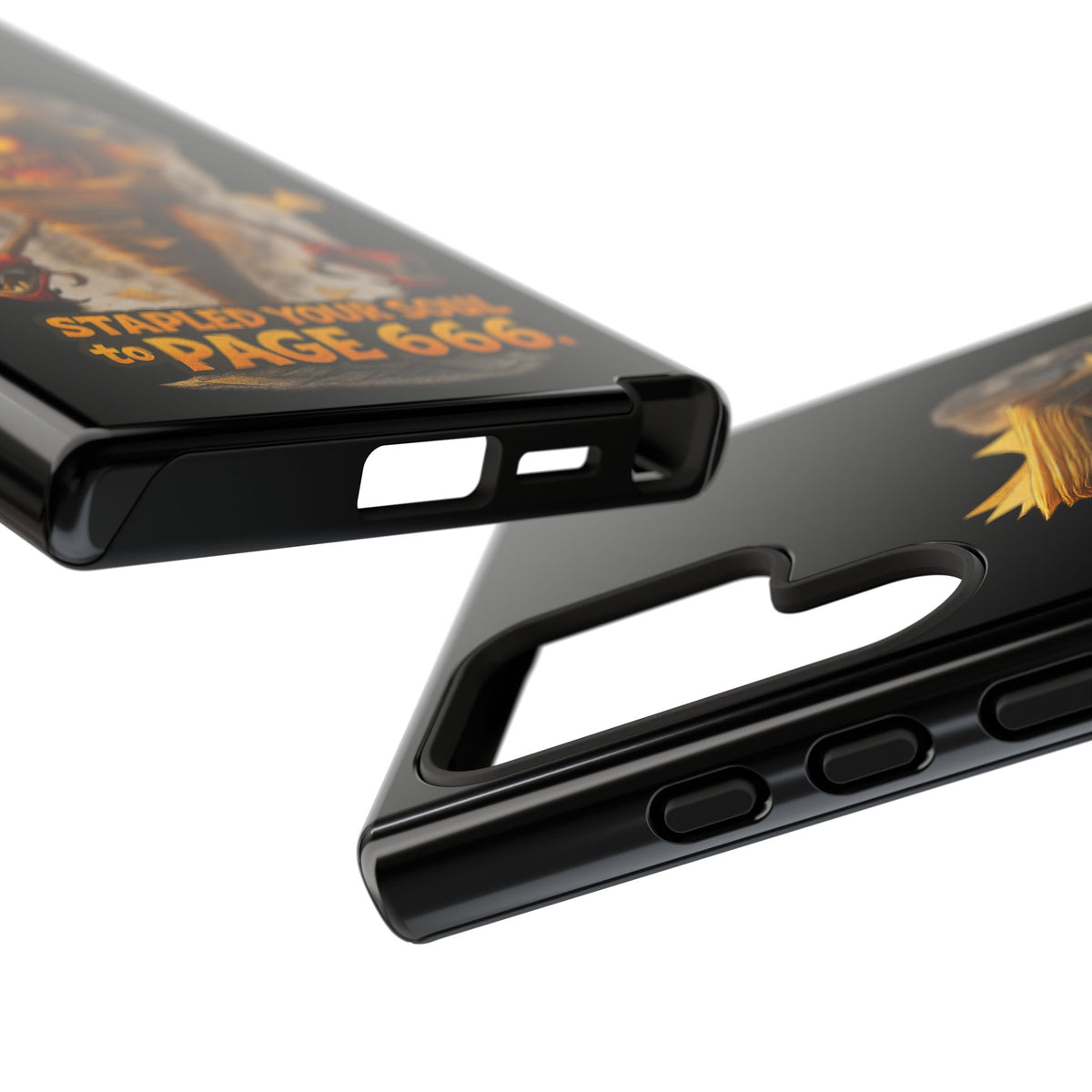 Phone Case — Halloween Mummy Creature “Stapled Your Soul to Page 666” Horror Design