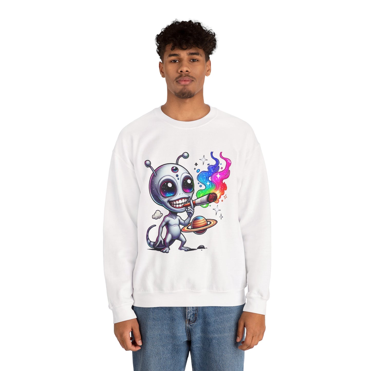 Stoned Alien Galaxy Crewneck Sweatshirt